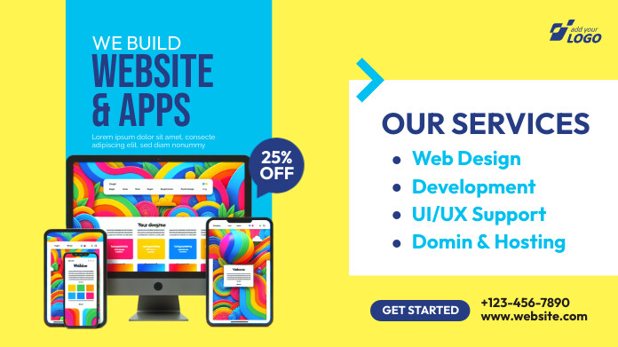 Website Design Service Ad Template Twitter Post