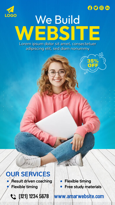 Website Design Ad Sample Website Design Service Ad Template | PosterMyWall