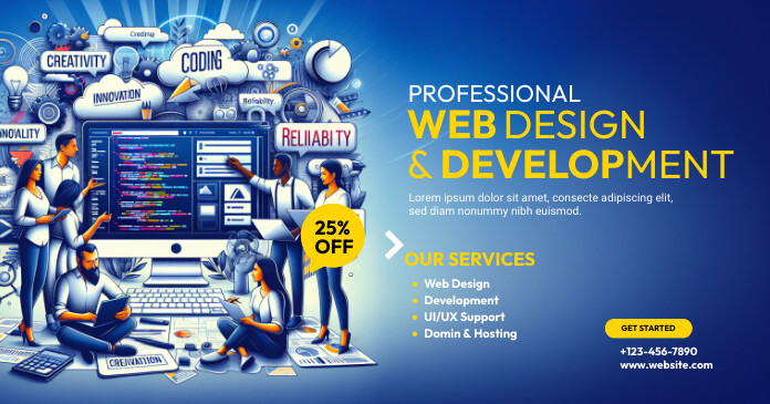 Website Design Service Ad Template | PosterMyWall