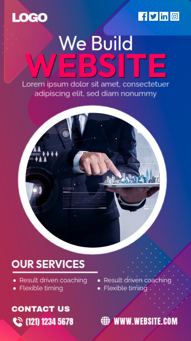 Website Design Ad Sample Website Design Service Ad Template | PosterMyWall
