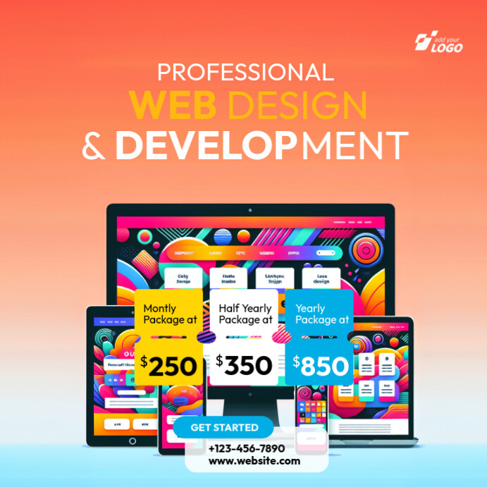 Website design service ad Template | PosterMyWall