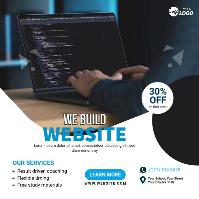 Copy of Website design service banner ad | PosterMyWall