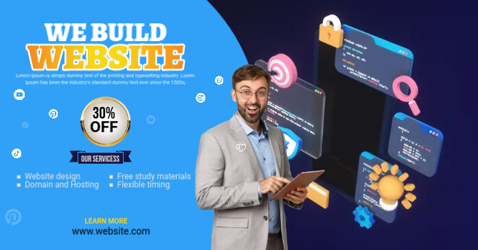 Copy of Website design service banner ad | PosterMyWall