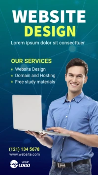 Website design service banner ad Indaba yaku-Instagram template