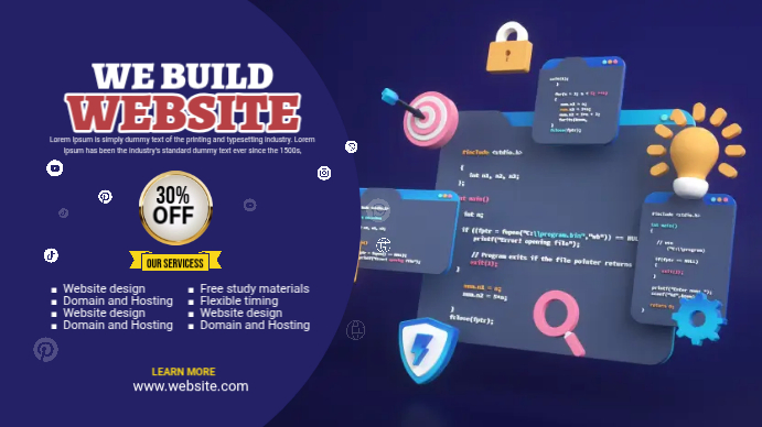 Website Design Ad Sample Website Design Service Banner Ad Template | PosterMyWall