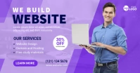 Website design service banner ad Image partagée Facebook template