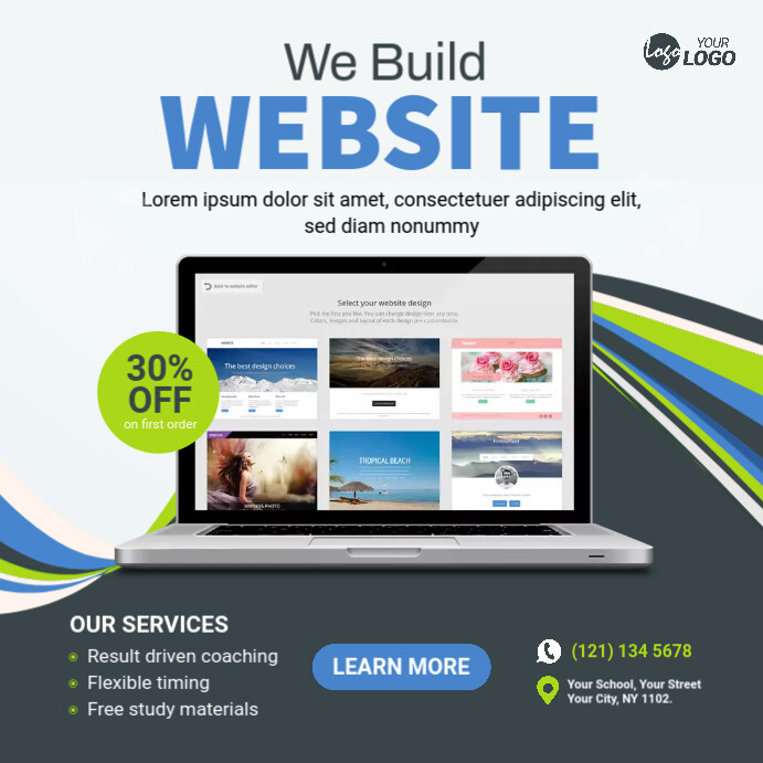 Website design service banner ad Template | PosterMyWall