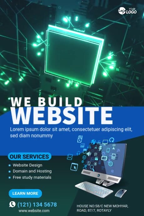 Website design service banner ad Template | PosterMyWall