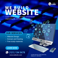 Website design service banner ad Carré (1:1) template