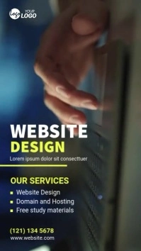 Website design service banner ad Instagram 快拍 template