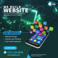 Website design service banner ad Square (1:1) template