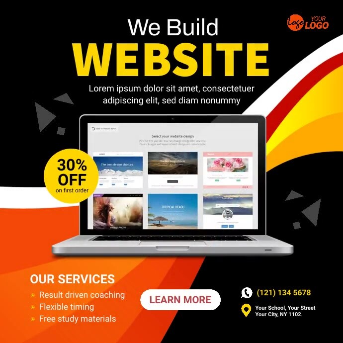 Website design service banner ad Template | PosterMyWall