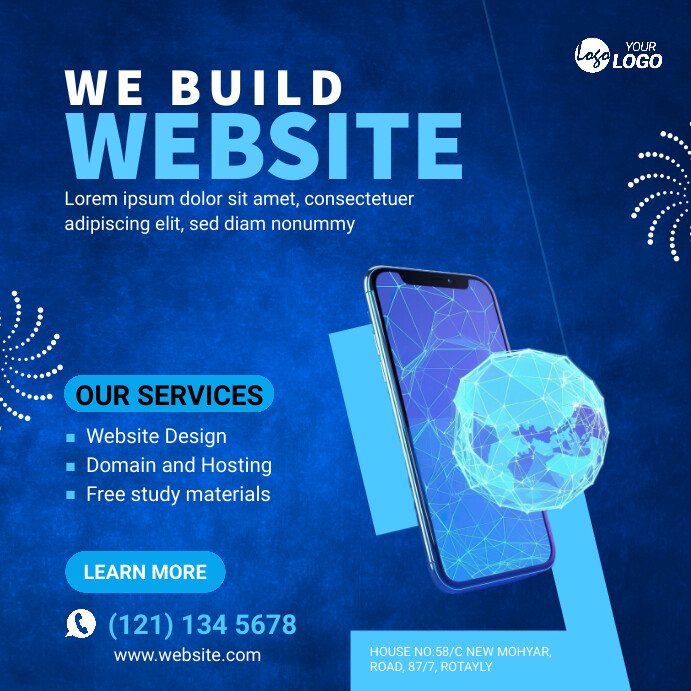 Copy of Website design service banner ad | PosterMyWall
