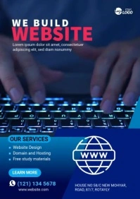 Website design service banner ad A5 template
