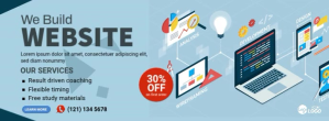 Website design service Facebook Cover template