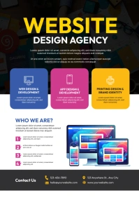 Website Design Service Flyer Template A4