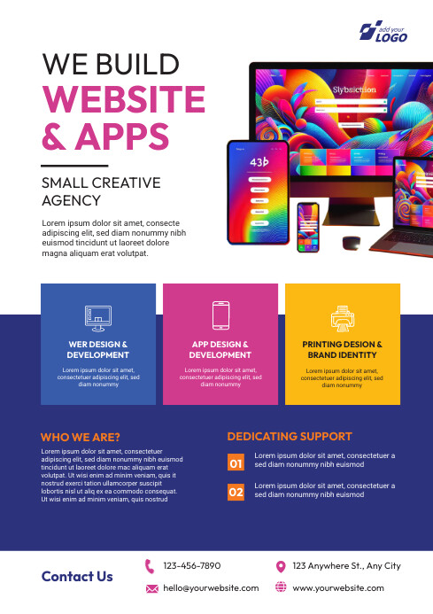 Flyer Making Website Website Design Service Flyer Template | PosterMyWall