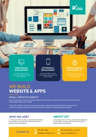 Website Design Service Flyer Template A4