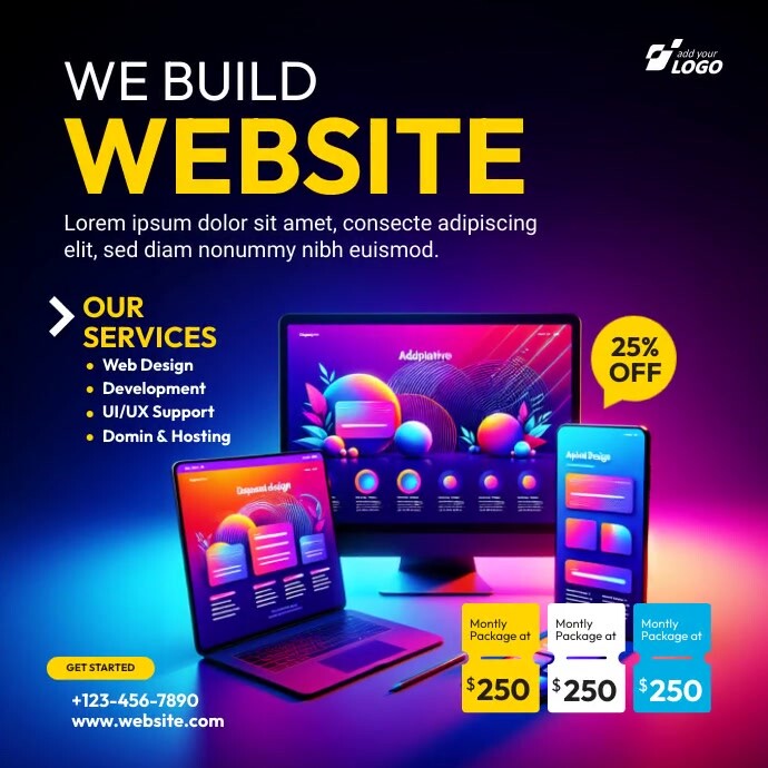 Copy of Website Design Service Instagram Post | PosterMyWall