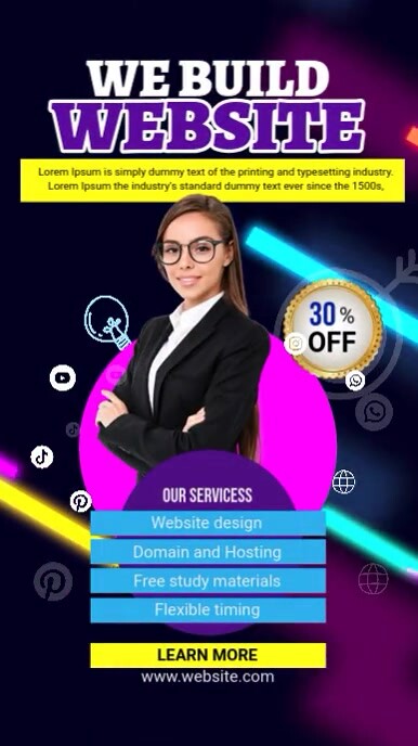 Website design service Instagram Story template