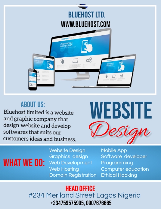 Website Flyer (US Letter) template