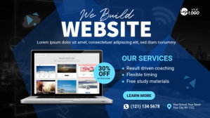 Website Design Template Affichage numérique (16:9)