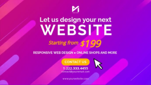 Website Design Video Ad Digitalt display (16:9) template