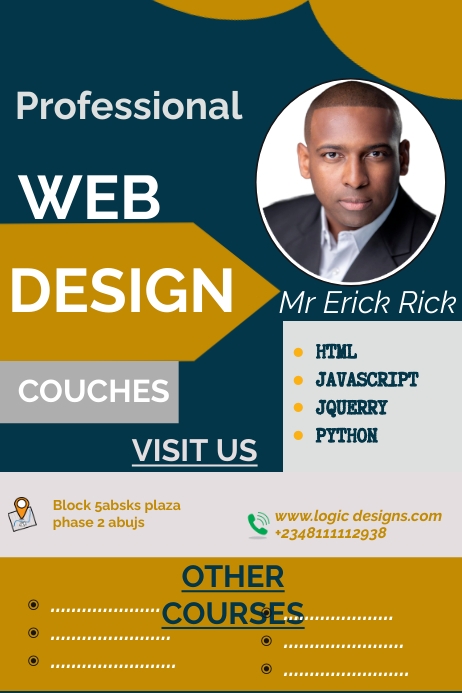 Website designer Cartaz template