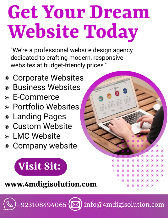 Website development service flyer Template | PosterMyWall