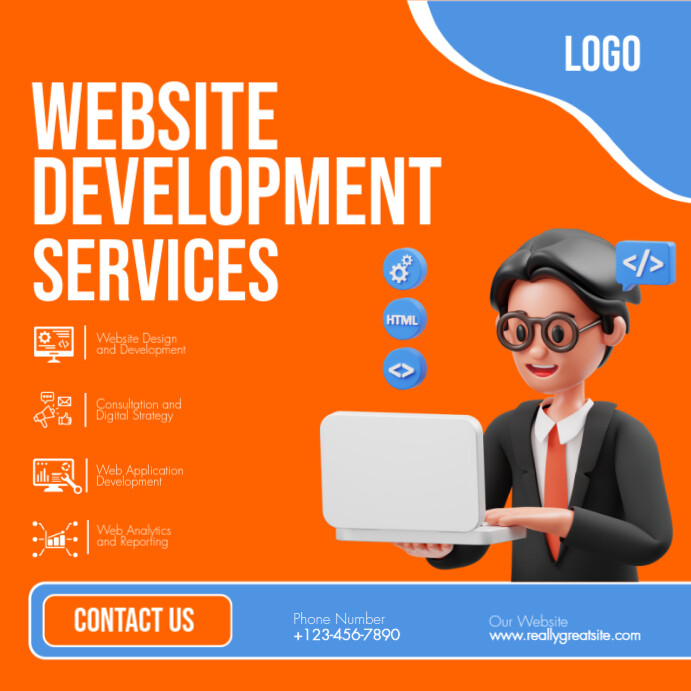 Website Development Services Instagram Post Template | PosterMyWall