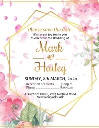 1 0 Save The Date Customizable Design Templates Postermywall