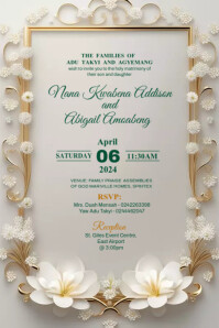 Wedding, Church Flyer Poster template