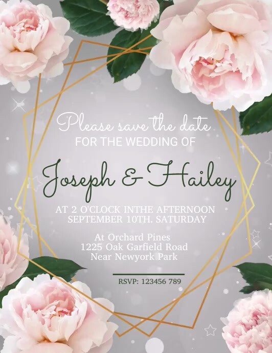 Wedding, anniversary, save the date Iflaya (Incwadi ye-US) template
