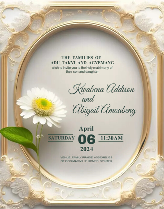 Wedding, Church Flyer Poster/Wallboard template