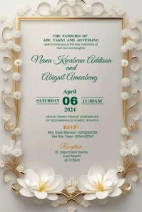 Wedding, Church Flyer Poster template