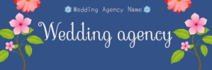 Wedding Agency Services with Delicate Flowers template