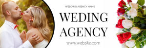 Wedding Agency Services with Young couple Email Header template