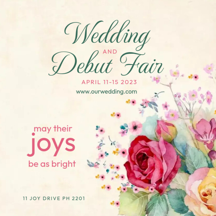 Wedding And Debut Fair Instagram na Post template