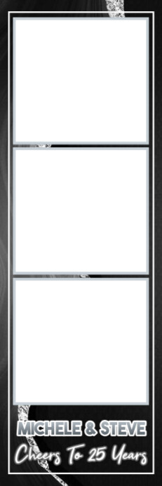 Wedding Anniversary 2x6 Photo Frame Template 横幅 2' × 6'