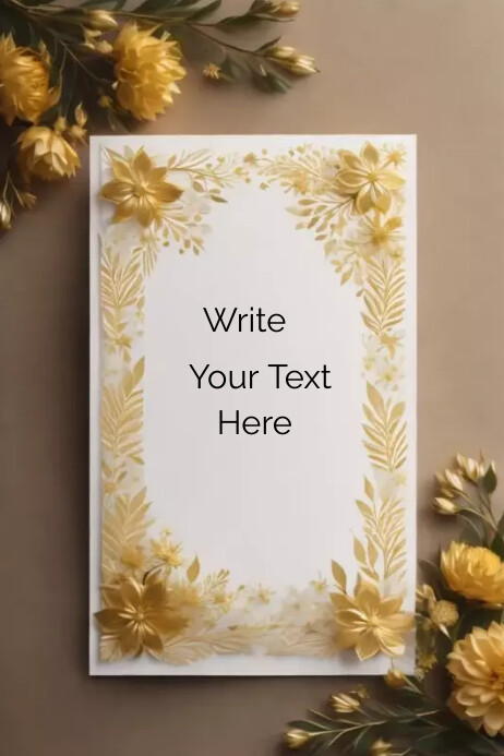 Wedding anniversary card template design Gold | PosterMyWall