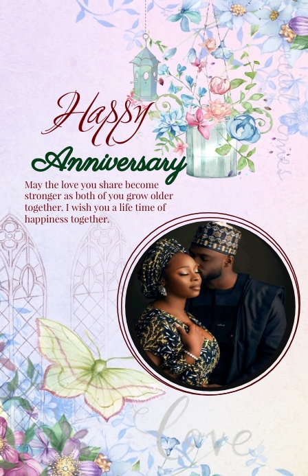 Wedding anniversary Tablóide template