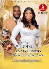 Wedding anniversary design A3 template