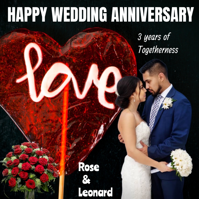 Wedding anniversary Template PosterMyWall