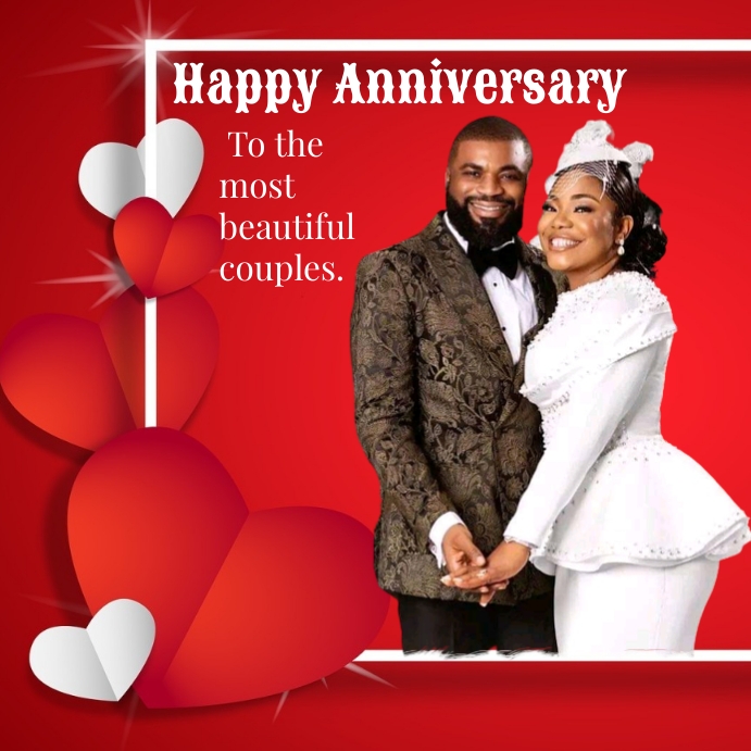 Wedding anniversary Publicação no Instagram template