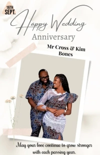 Wedding anniversary Tabloid template