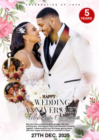 Wedding anniversary design A3 template
