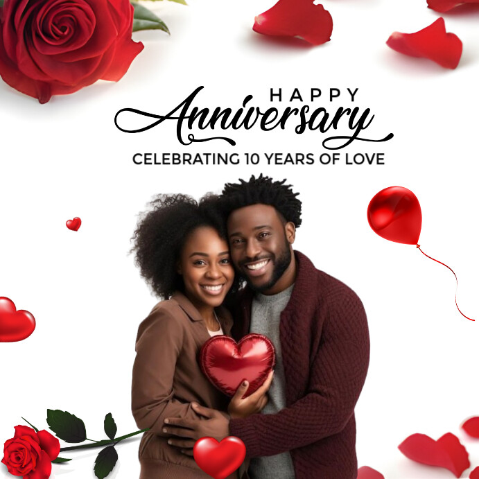Wedding Anniversary Instagram 帖子 template