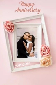 Wedding Anniversary Poster template
