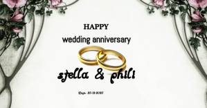 Wedding anniversary Reklama na Facebooka template