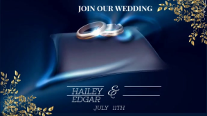 紫色 Wedding Announcement Vídeo de portada de Facebook Template